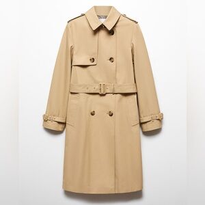 🔥NWT Mango🔥 Classic trench coat with belt in beige colour